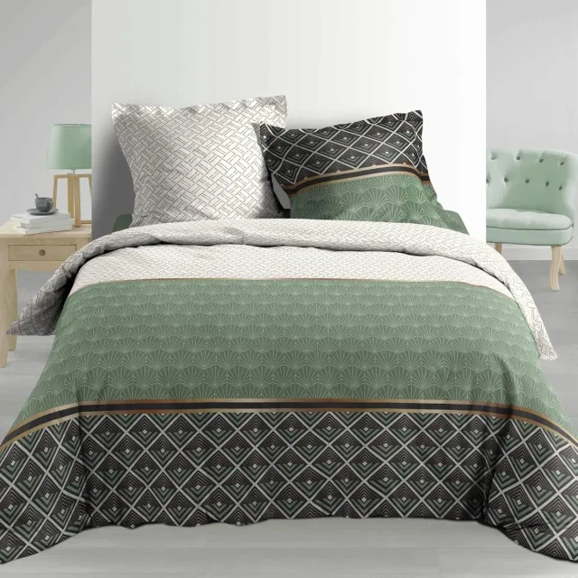 KGS Promolinge Percale beddengoedset - Belor Groen