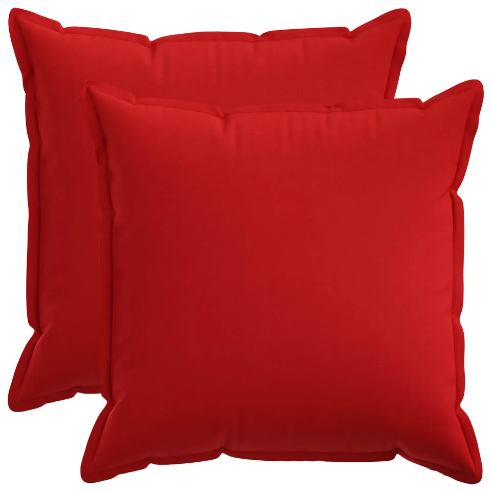 vidaXL Kussensloop 2 st HOUTEN Rood 80 x 80 cm Faux Linnen, foto 3