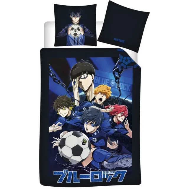 Blue Lock Dekbedovertrek Soccer - Polyester Multicolor