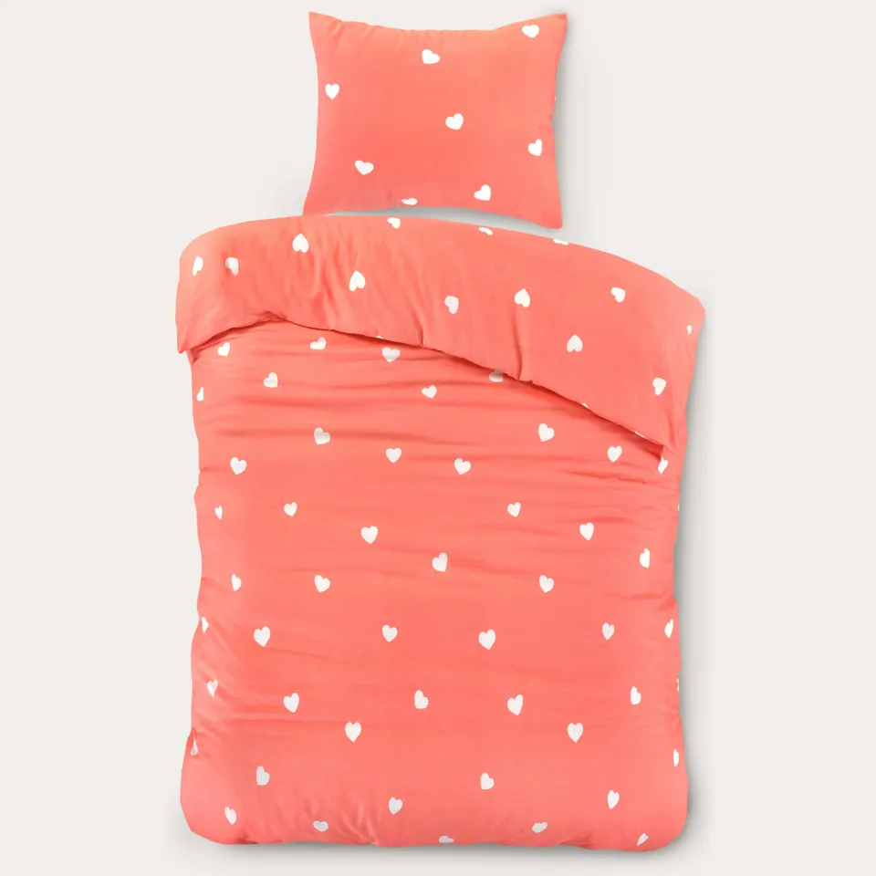 W polyester-katoenen dekbedovertrek kinderbed (120x150 cm) roze, foto 2
