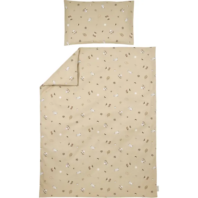Meyco dekbedovertrek peuter Forest Animals beige