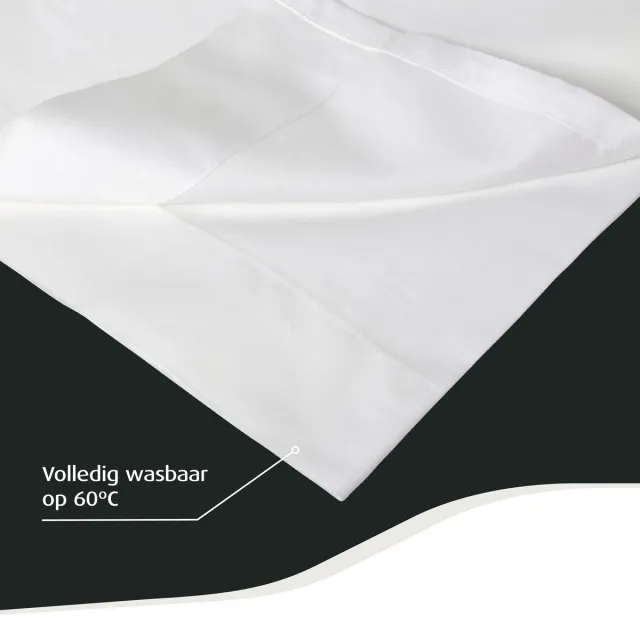 TEMPUR Home by TEMPUR® Topper Hoeslaken - Wit – 90 x 200 x 9 cm – Katoensatijn – Hoeslaken Strijkvrij – Geschikt voor Droger