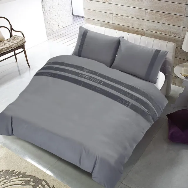 Zydante Dekbedovertrek - Hotel Home Collection - Zacht en Soepel – Microlinnen Dekbedhoes – Luxe Hotel Look – Comfortabel Beddengoed Devon - Zilver Grijs