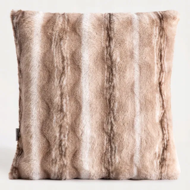 Homla PERTH Sierkussenhoes Imitatiebont Beige 45x45 cm