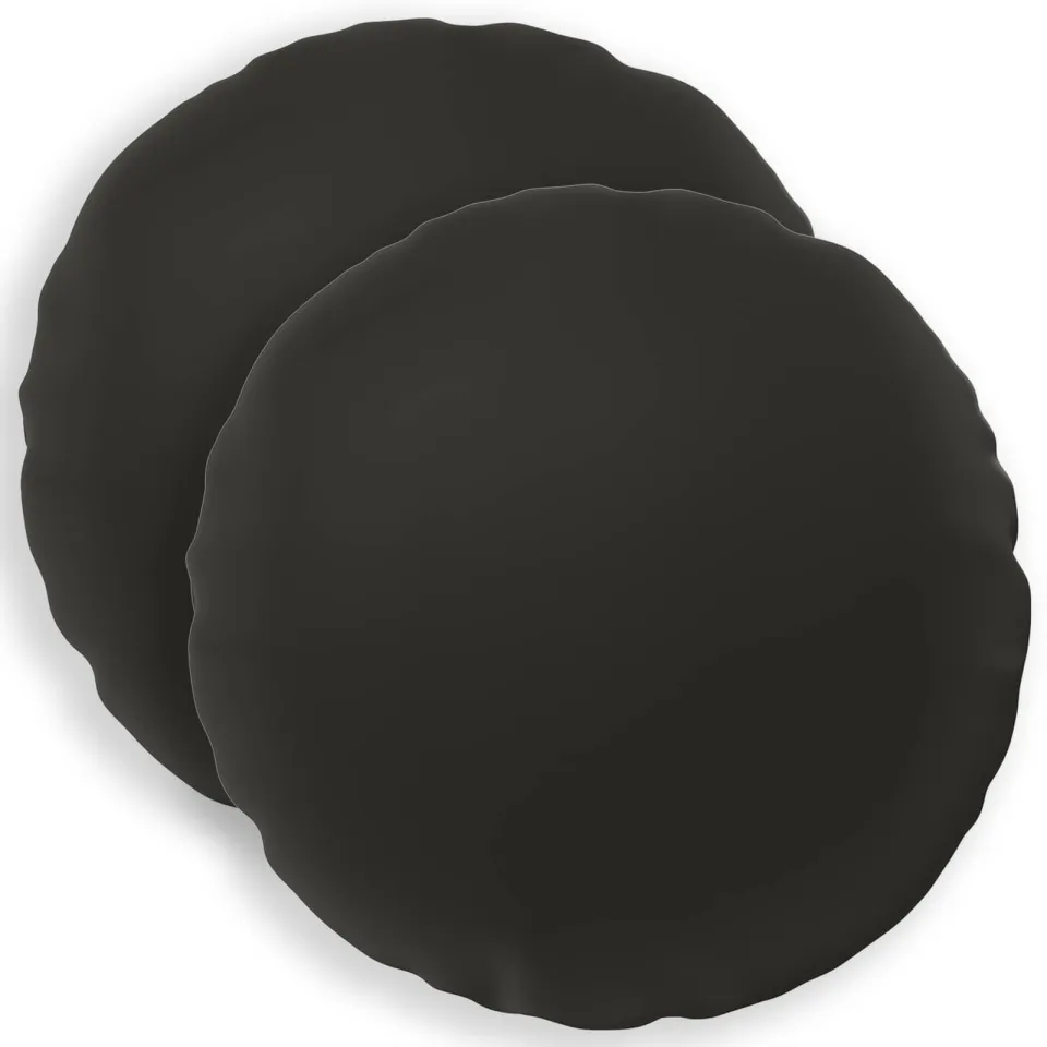vidaXL Kussensloop 2 st HEERLEN Zwart Dia. 60 cm Polyester