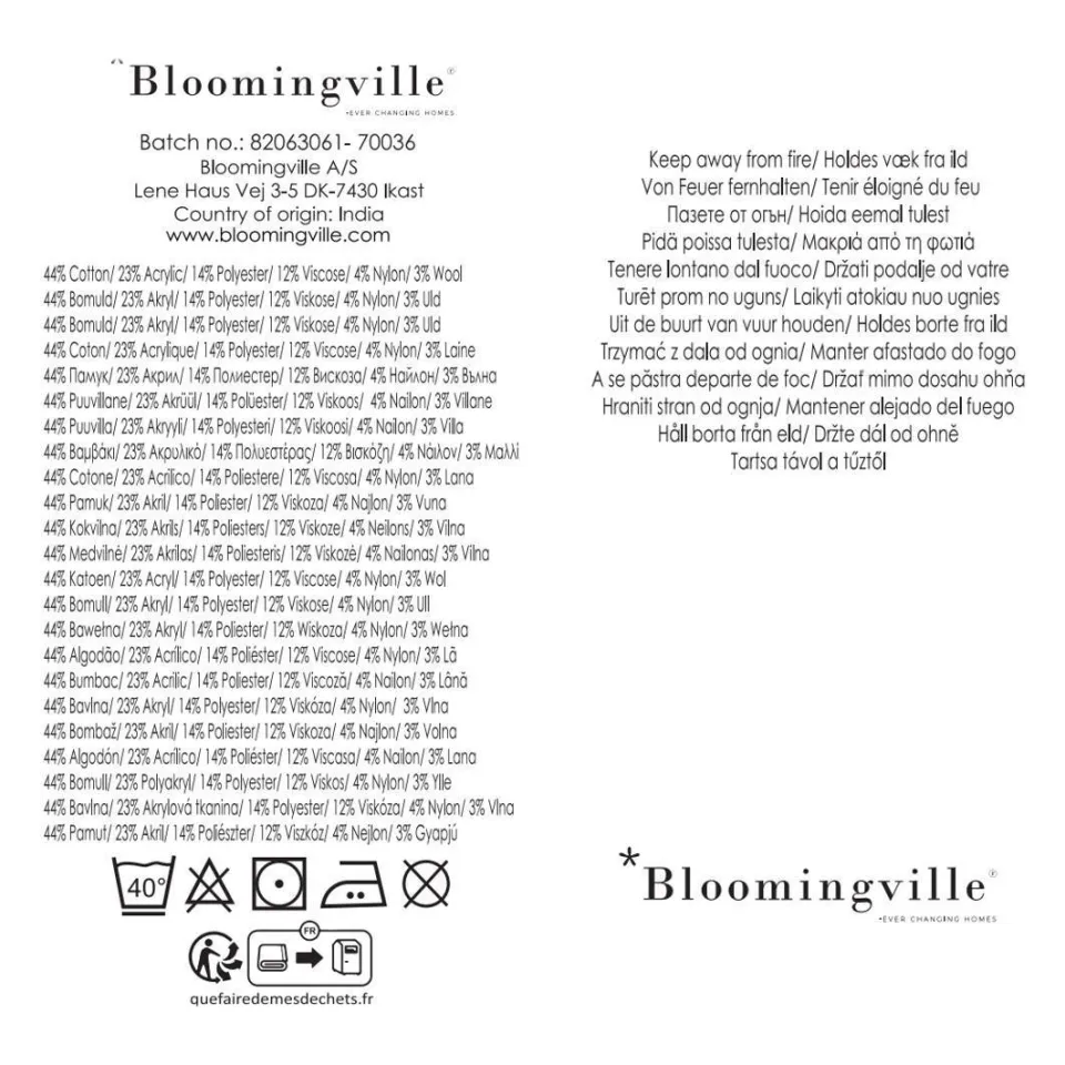 Bloomingville Arni plaid bruin, foto 3