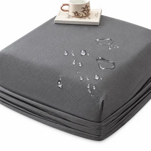 SWGOTA Donkergrijs waterdicht effen hoeslaken van geborstelde stof 200 x 220 cm één stuk voor matrassen tot 30 cm hoog