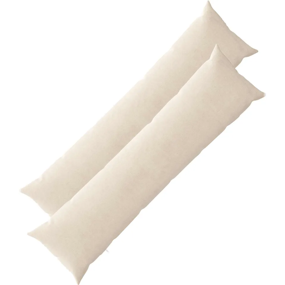 vidaXL Kussensloop 2 st HEERLEN Crèmekleurig 40 x 145 cm Chenille Stof