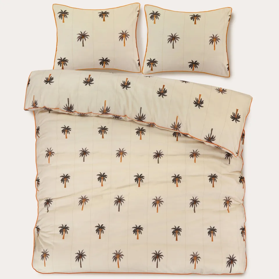 NOUS Living katoenen dekbedovertrek Beige