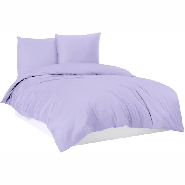 Ibenzoa Beddengoed Set van 100% Katoen in Luxe Paarse Kleur met Kussenslopen