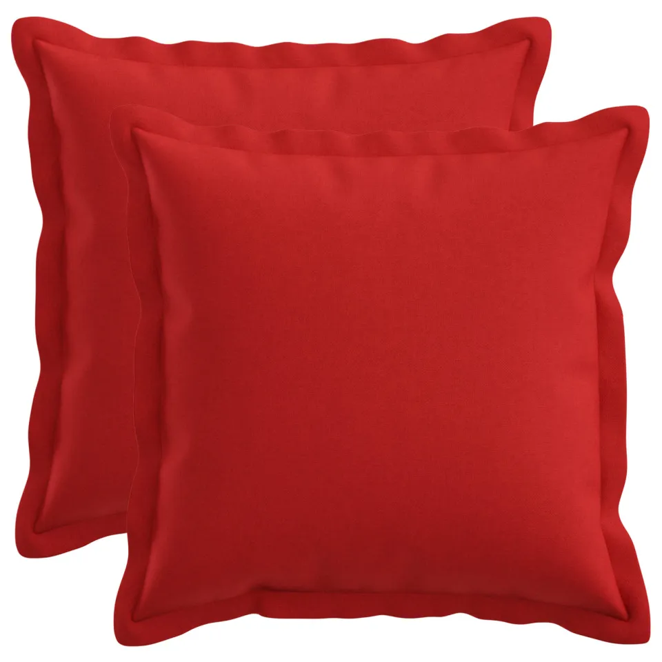vidaXL Kussensloop 2 st HOUTEN Rood 40 x 40 cm Faux Linnen, foto 3