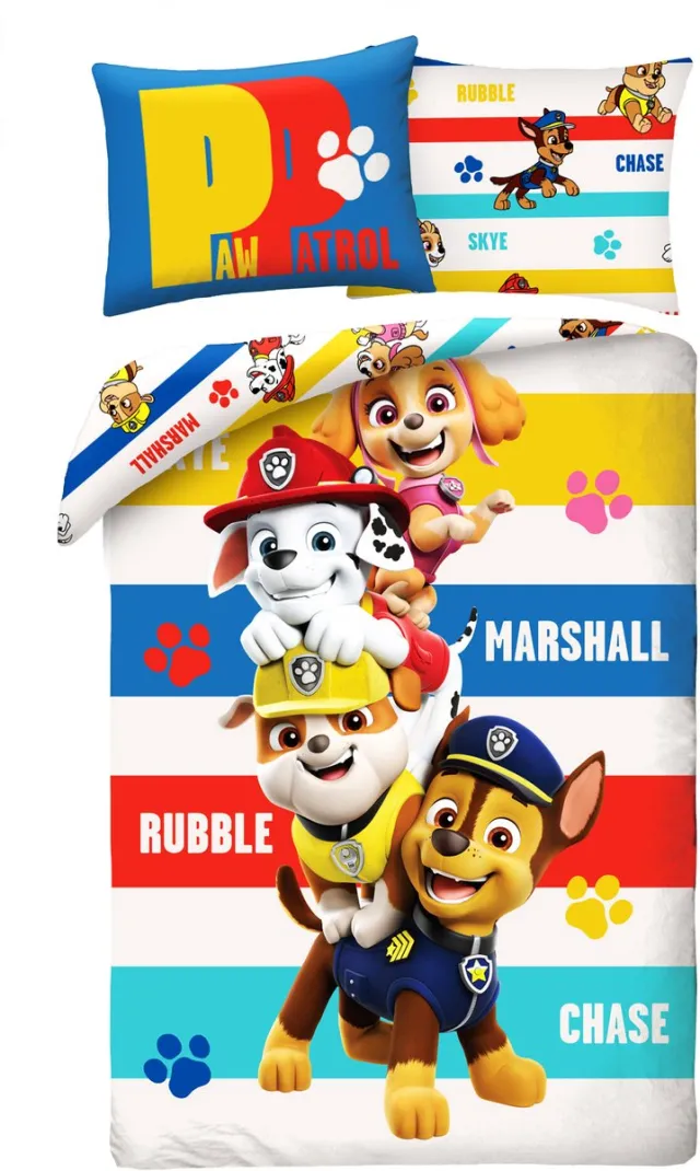 PAW Patrol dekbedovertrek dog tower 140 x 200 cm katoen Multicolor