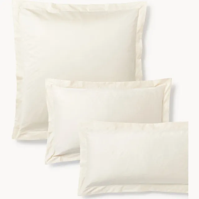 Westwing Collection Katoensatijnen kussenhoes Premium Wit