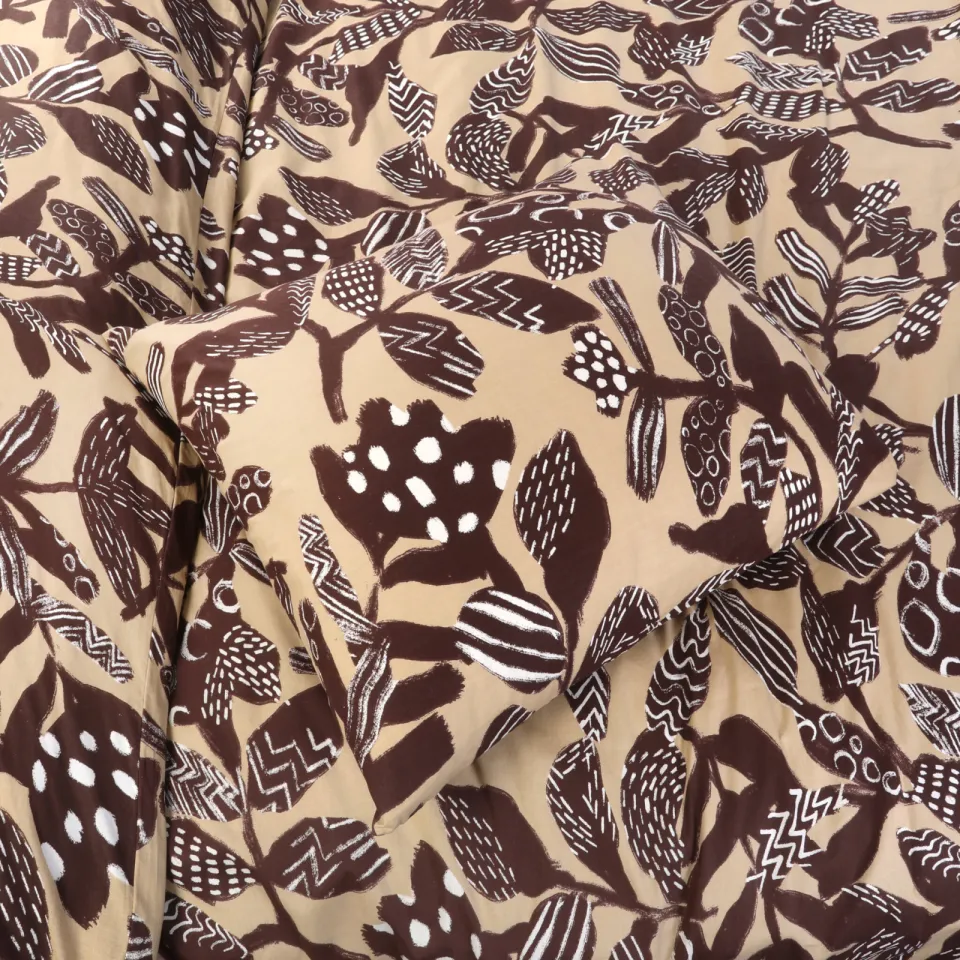 NOUS Living katoenen dekbedovertrek 2-persoons (200x220 cm) beige, foto 5