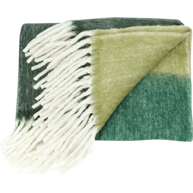 Imbarro Plaid blanch green 130 x 170 cm Groen