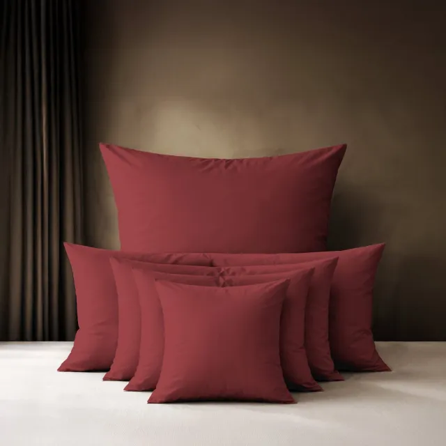 lavea Kussenslopen 80x80 cm Set van 2 – Kussenhoezen van 100% Katoen, Zacht en Ademend met YKK-Ritssluiting, OEKO-TEX Gecertificeerd – Terracotta