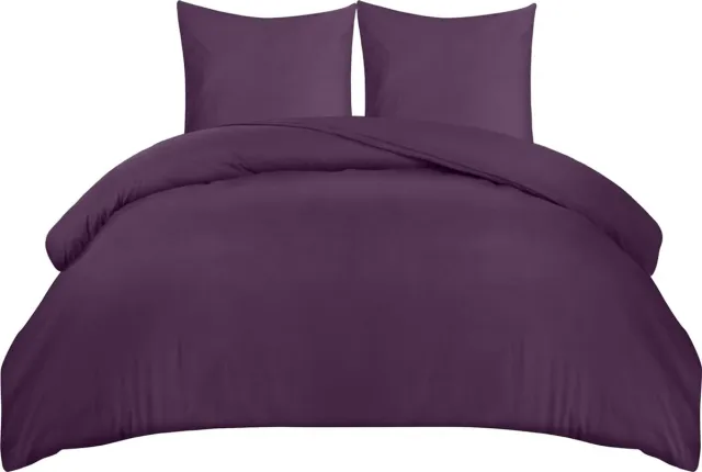 CLORD Duvet Cover Set - Zacht Microfiber Duvet Cover 260x240cm - Inclusief Kussenslopen 65x65cm - Paars
