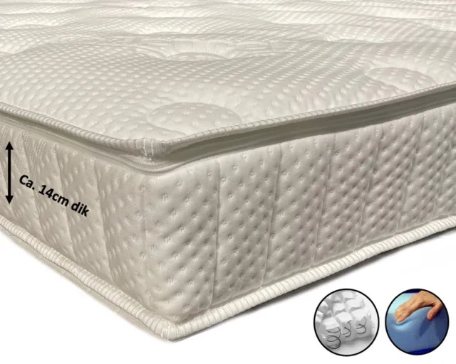 dreambedden Topper Momentum Micropocketvering - 80x220 - HR55 Koudschuim - ca. 14cm dik - Tencel wit