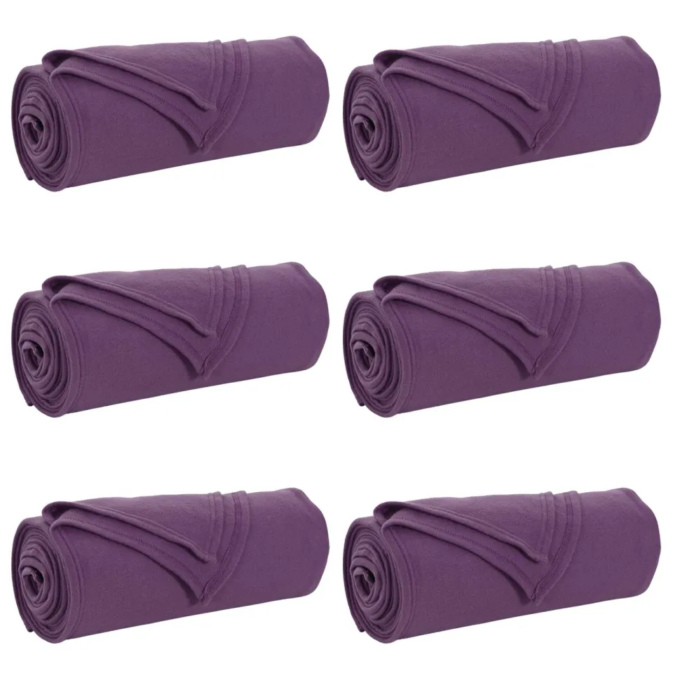 vidaXL Kleden 6 st Paars 270 x 240 cm 5,44 kg Fleece