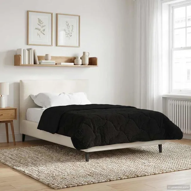 vidaXL Vol jaar dekbed 155 x 200 cm Zwart