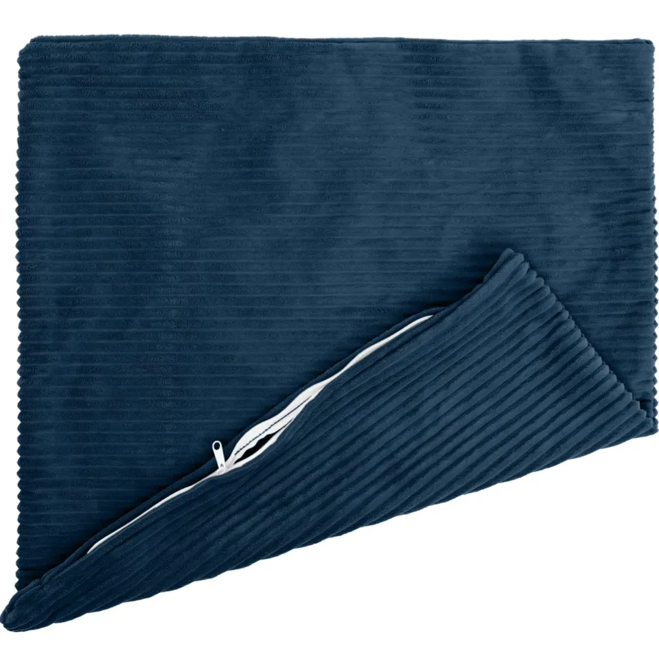 vidaXL Kussensloop 6 st HEERLEN Marineblauw 80 x 80 cm corduroy, foto 4