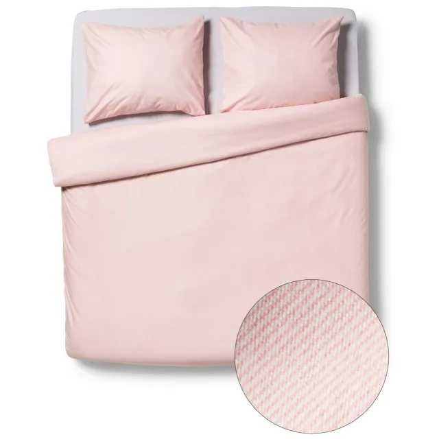 HEMA Dekbedovertrek flanel lijnen roze (roze), foto 3