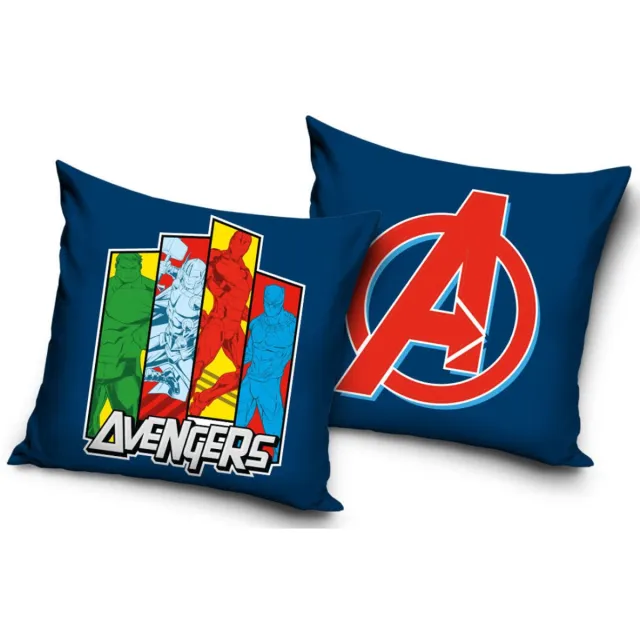 Avengers Marvel - Avengers - kussensloop - 2 zijdig - 40 x 40cm - velvet look blauw