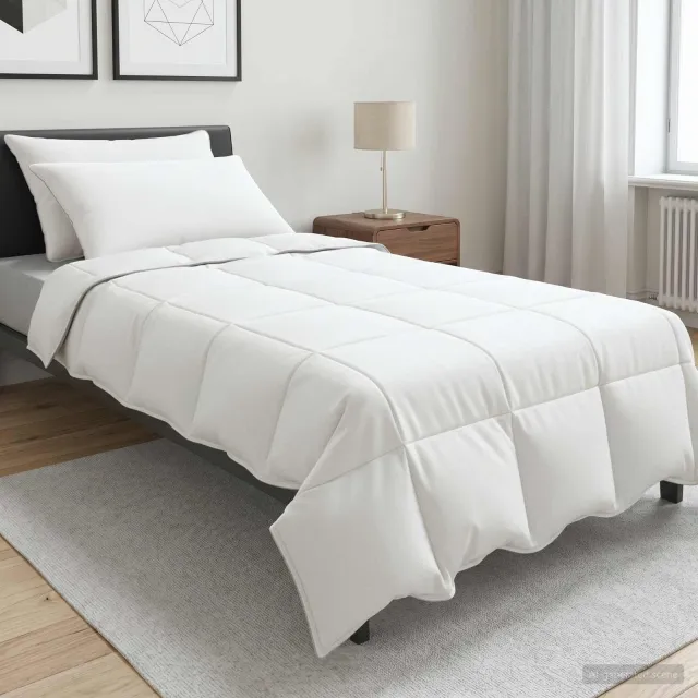 vidaXL Dekbedset 3 st 135 x 220 cm Alle seizoenen 250 gsm dekbed Wit