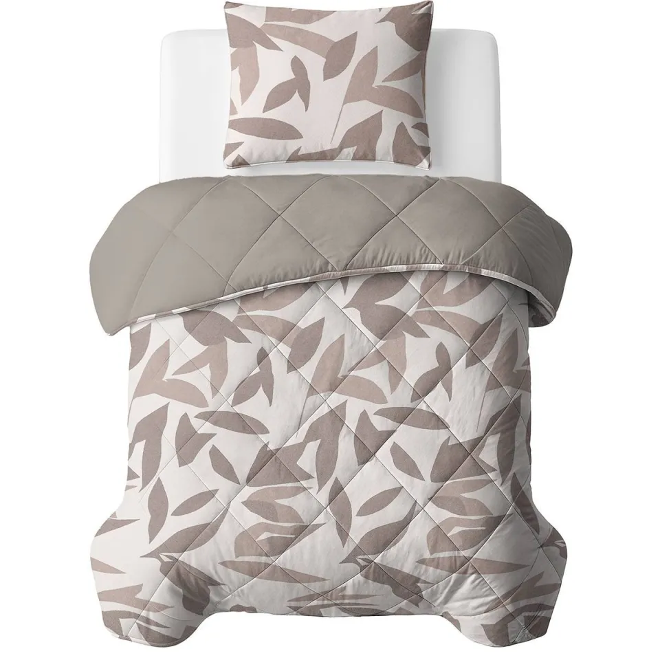 W dekbed zonder overtrek met kussensloop Lazy - omkeerbaar design zand-offwhite, foto 6