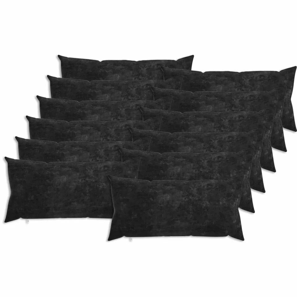 vidaXL Kussensloop 12 st HEERLEN Antraciet 40 x 80 cm Chenille Stof, foto 3
