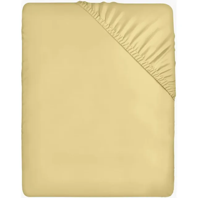 Famanu Bedding - Hoeslaken - 35 cm Diepe, Eenvoudig onderhoud Zachte Geborstelde Microvezel Stof - Krimp en Vervaagt Bestendig ( x 35 cm, Geel)