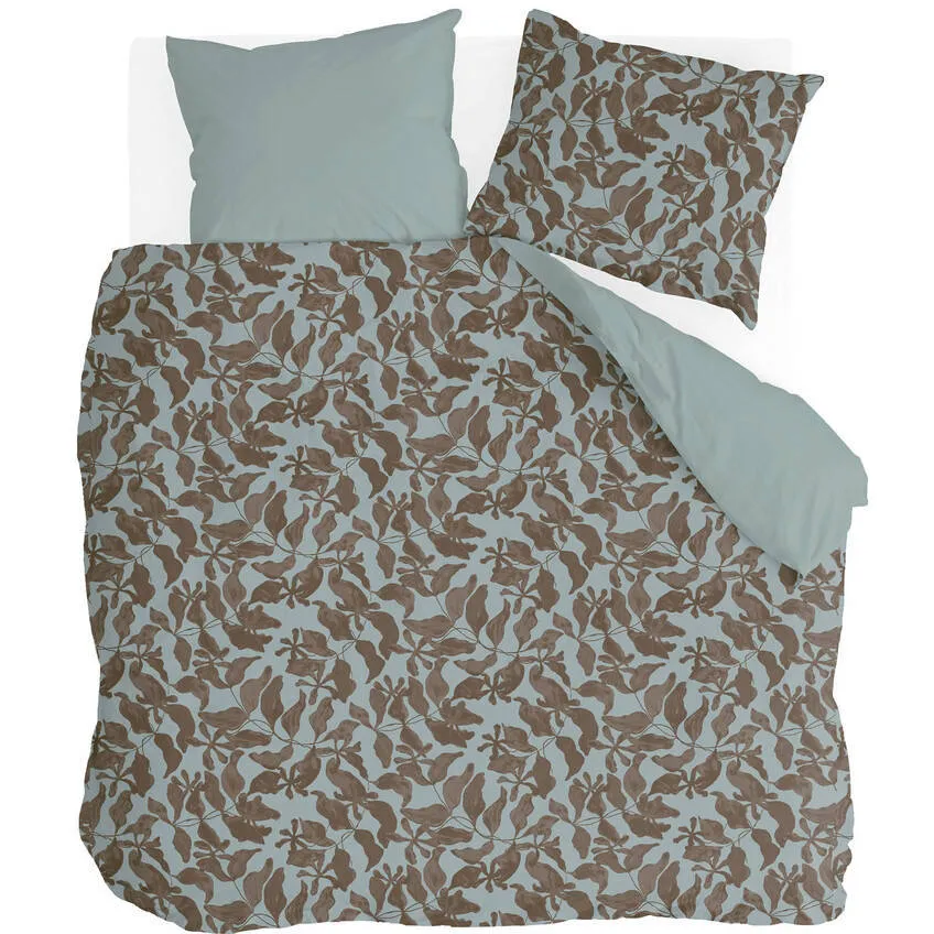 Walra Midnight Leaf dekbedovertrek blauw