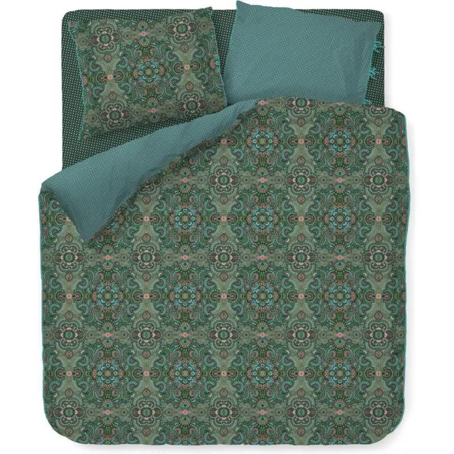 Pip Studio dekbedovertrek Moon Delight green - ( incl. 2 slopen) Groen