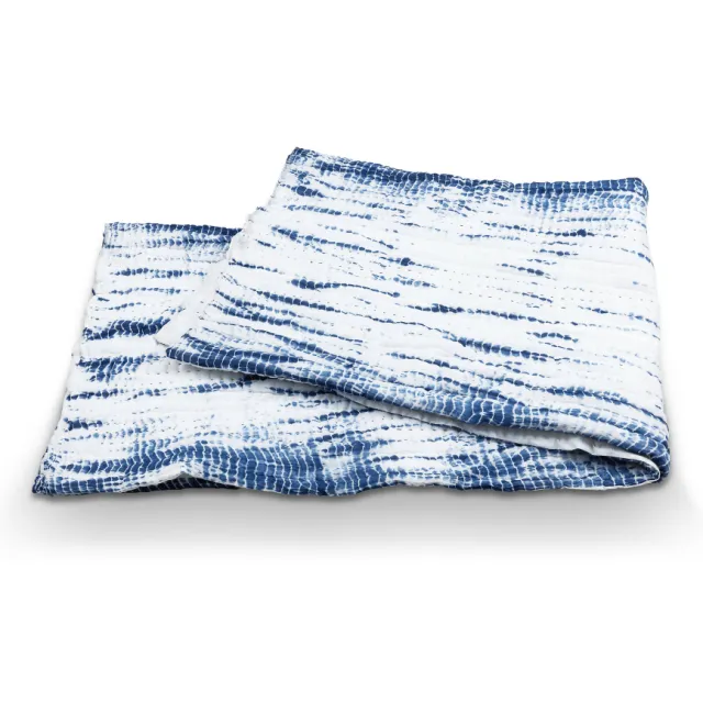vtwonen Tie-Dye plaid blauw-wit