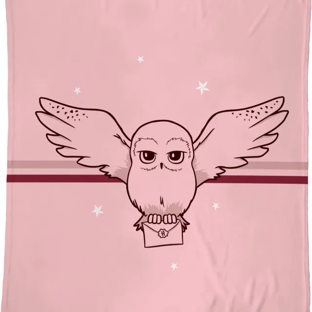 Harry Potter Fleece Deken Premium , Girly Owl - 125 x 150 cm - Polyester Roze
