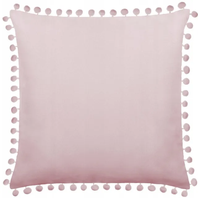 Spod Igły i Nitki Pudrowo-roze decoratieve kussenhoes Fluffy met pompons 45x45 cm Poederroze