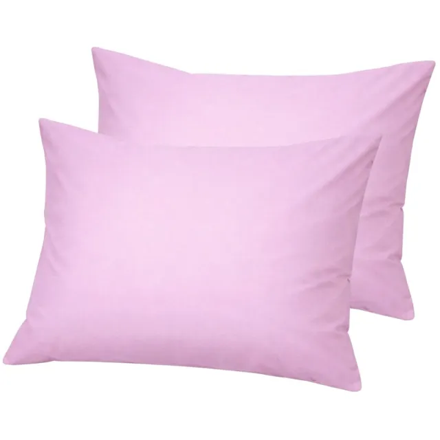 Droomtextiel Kussenslopen 60x70 cm Roze Set Van 2 Stuks - Hotelkwaliteit - 100% Hoogwaardige Katoen