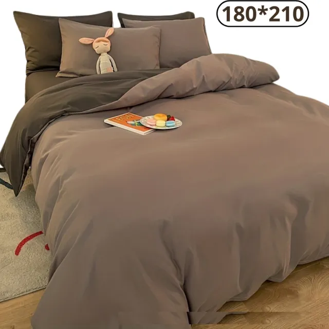 Bovista Fleece Dekbedovertrek - Fluffy Dekbedovertrek - Pluche - Dekbed - Deken - Inclusief Kussenslopen - Grijs 180x210cm