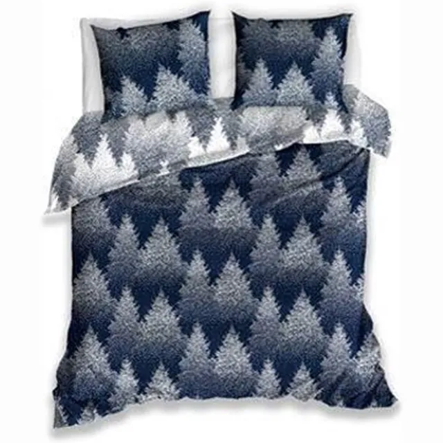 Sweet Home Kerst dekbedovertrek kerstbomen 200 x 220 cm Multicolor