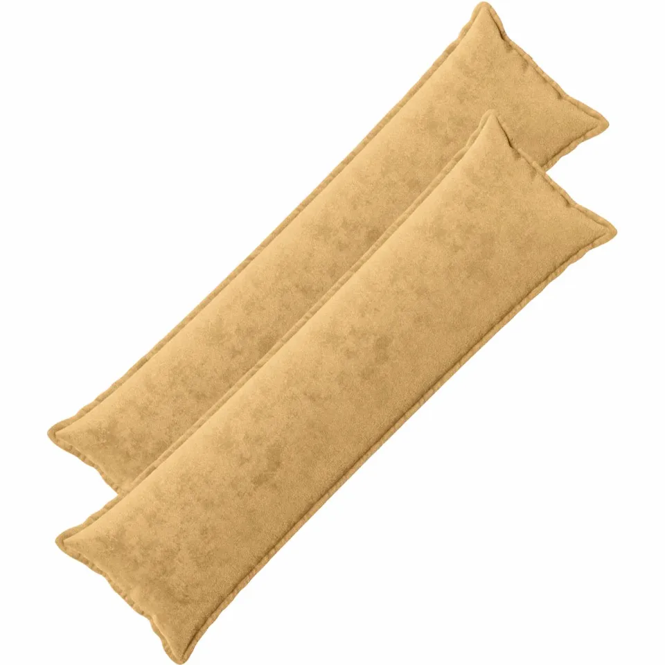 vidaXL Kussensloop 2 st HOUTEN Taupe 40 x 145 cm Flanel, foto 3