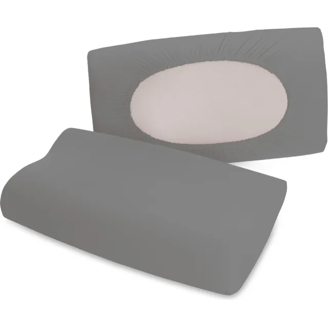 schlafgut Pure flexible Kussensloop S-XL 128 Grey Mid Grijs