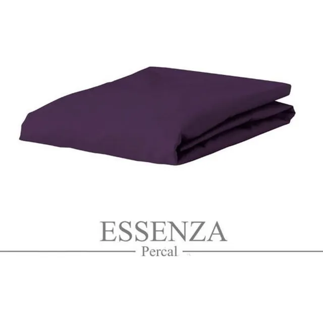 Essenza Hoeslaken Percal Eenpersoons - Paars 80x200