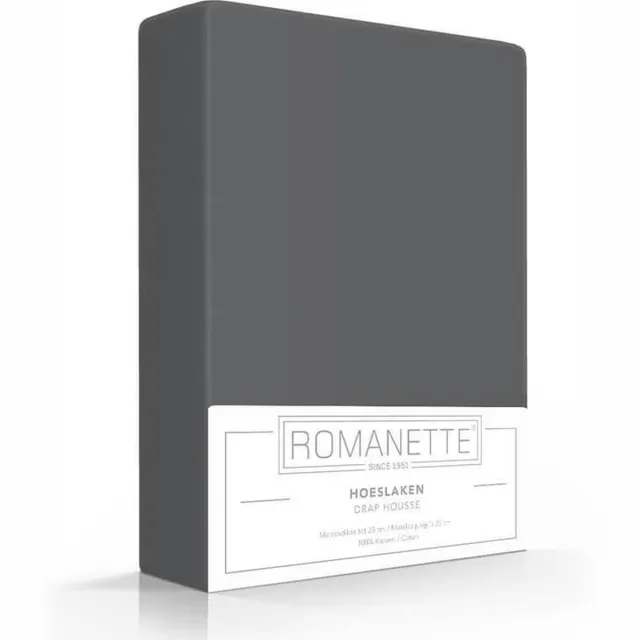 Romanette Luxe Verkoelend Hoeslaken Katoen - Antraciet