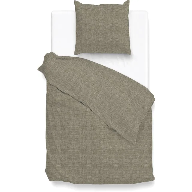 Zohome Lino Dekbedovertrek - Palm Taupe