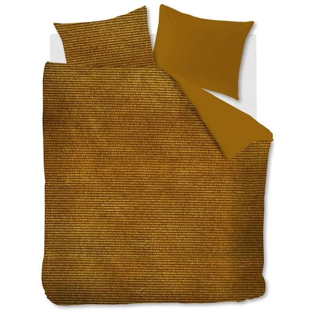 At Home by BeddingHouse Cosy Corduroy Dekbedovertrek - Lits-jumeaux - 240x200/220 cm - Oker