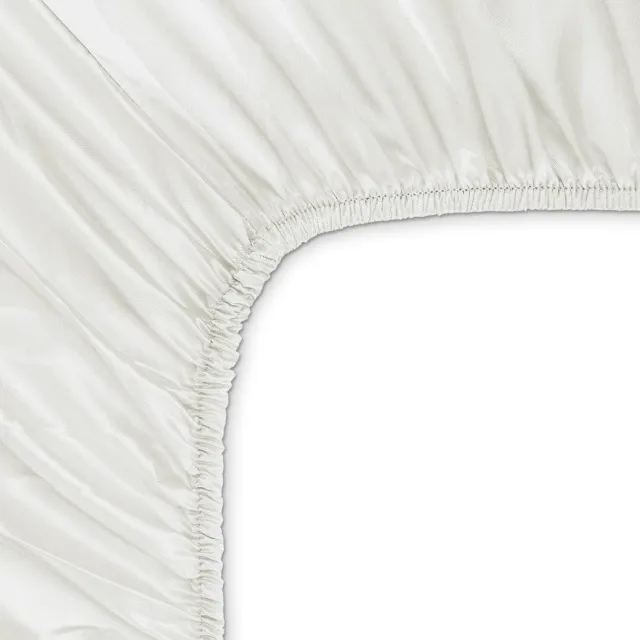 inSilk Zijden Hoeslaken inSilk voor topdek matras 1-persoons 90 x 200 cm - 100% Puur Zijde Wit