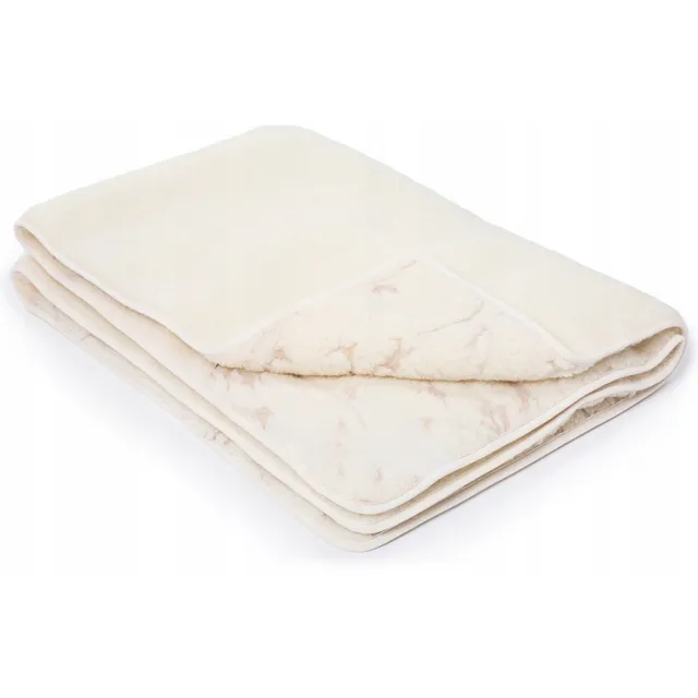 OnceDoce® Deken 100% Wol - Dubbelzijdig - Puur Australische Merino & Kameel Blend CORA – Ecru Beige Premium Wollen Deken OnceDoce® 2 x 450 g/m² - Warm Ademend Zacht – Woolmark ® Keurmerk - Wasbaar – 140x200cm beige creme