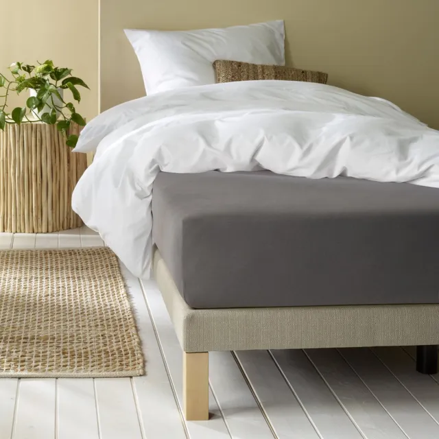 Moodit Hoeslaken Alina Grey - 180 x 200 cm - Katoen Jersey