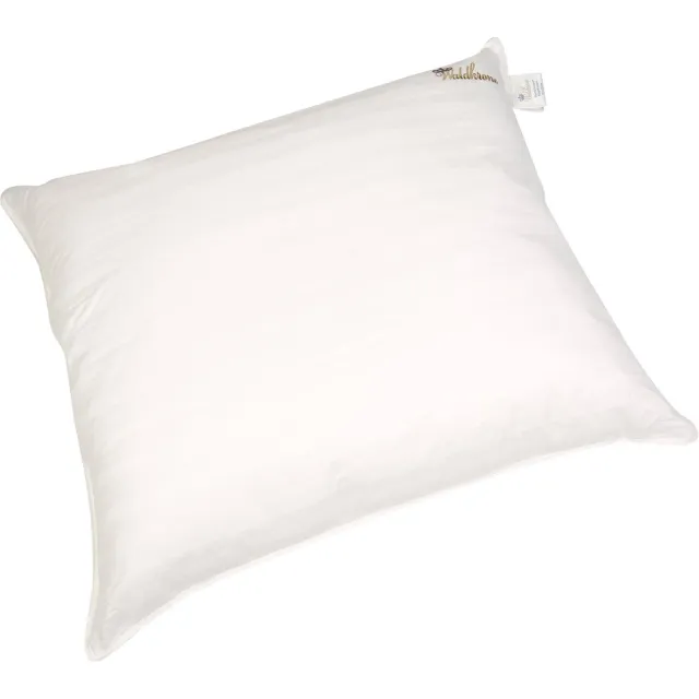 Polydaun Waldkrone Linderhof hoofdkussen - katoenen tijk - GRS gerecyclede Comfort-O-Bol vulling - 700 gram - navulbaar - 60x60 cm (BE) Wit