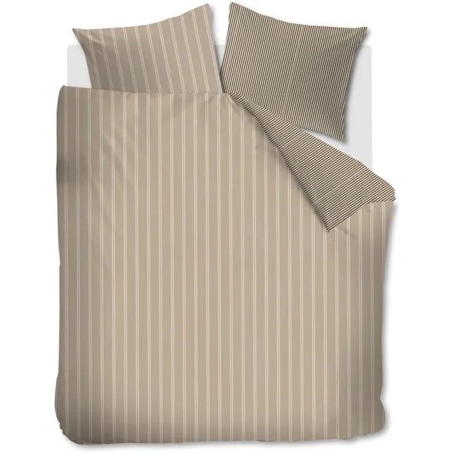 vtwonen Mini Stripe dekbedovertrek - Tweepersoons - 200 x 220 cm - Naturel